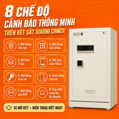 Két Sắt Xiaomi CRMCR 120LE Khóa Vân Tay Điện Tử Định Danh Người Mở, Thép Q345 Đúc Đặc 6 Mặt, 8 Chế Độ Cảnh Báo Về Điện Thoại