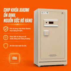 Két Sắt Xiaomi CRMCR 120LE Khóa Vân Tay Điện Tử Định Danh Người Mở, Thép Q345 Đúc Đặc 6 Mặt, 8 Chế Độ Cảnh Báo Về Điện Thoại