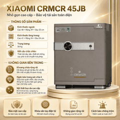 Két Sắt Xiaomi CRMCR 45JB Chống Cháy Kết Nối APP Xiaomi Home