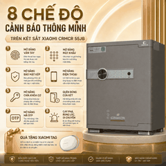 Két Sắt Xiaomi CRMCR 55JB Chống Cháy, Cảnh Báo Điện Thoại