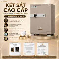 Két Sắt Xiaomi CRMCR 65JB Thép đặc nguyên khối –  Khóa vân tay điện tử định danh người dùng cảnh trộm báo điện thoại