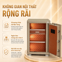 Két Sắt Xiaomi CRMCR 65JB Thép đặc nguyên khối –  Khóa vân tay điện tử định danh người dùng cảnh trộm báo điện thoại