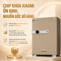 Két Sắt Xiaomi CRMCR 65JB Thép đặc nguyên khối –  Khóa vân tay điện tử định danh người dùng cảnh trộm báo điện thoại
