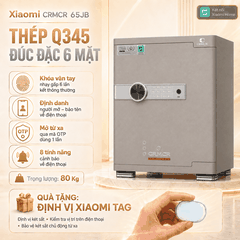 Két Sắt Xiaomi CRMCR 65JB Thép đặc nguyên khối –  Khóa vân tay điện tử định danh người dùng cảnh trộm báo điện thoại