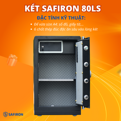 Két Sắt Thông Minh Safiron 80LS Vân Tay Điện Tử Kết Nối APP Điện Thoại