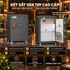 Két Sắt Xiaomi CRMCR Thông Minh 60MS Khóa vân tay tự động