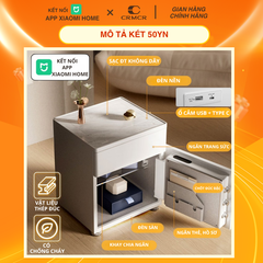 Két Sắt Tủ Đầu Giường Xiaomi CRMCR 50YN Kết Nối APP Điện Thoại Thông Minh