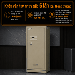 Két Sắt Xiaomi CRMCR 150LE Cỡ Lớn 220kg Báo Động Điện Thoại, Vân Tay Định Danh, Bảo Hành 6 Năm
