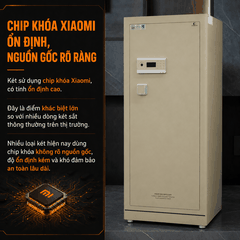 Két Sắt Xiaomi CRMCR 150LE Cỡ Lớn 220kg Báo Động Điện Thoại, Vân Tay Định Danh, Bảo Hành 6 Năm