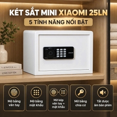 Két Sắt Mini CRMCR 25LN – Cao 25cm rộng 35cm sâu 31cm nặng 8.5kg khóa vân tay điện tử