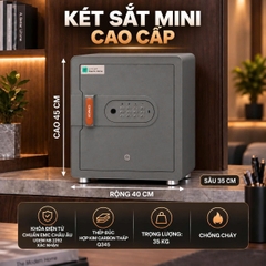 Két sắt thông minh thép đúc đặc Xiaomi CRMCR 45MS - Khóa vân tay điện tử định danh người mở