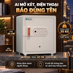 Két sắt thông minh thép đúc đặc Xiaomi CRMCR 45MS - Khóa vân tay điện tử định danh người mở