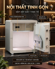 Két sắt thông minh thép đúc đặc Xiaomi CRMCR 45MS - Khóa vân tay điện tử định danh người mở
