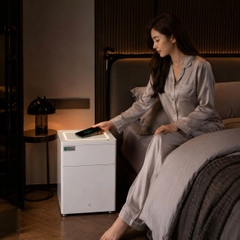 Két Sắt tủ đầu giường kèm sạc điện thoại Xiaomi CRMCR 50YN khóa vân tay điện tử định danh người mở