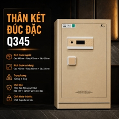 Két sắt Xiaomi CRMCR 80LE Thép đặc nguyên khối - Khóa vân tay điện tử định danh người dùng cảnh trộm báo điện thoại