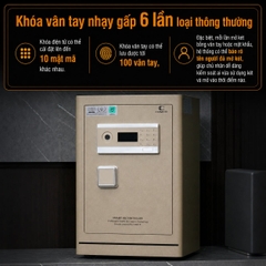 Két sắt Xiaomi CRMCR 60LE Thép đặc nguyên khối - Khóa vân tay điện tử định danh người dùng cảnh trộm báo điện thoại