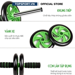 Con lăn tập cơ bụng hai bánh xe