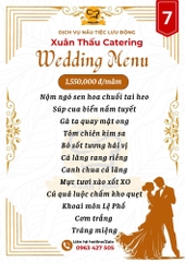 Menu Cưới Hạnh Phúc - Xuân Thấu Catering