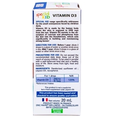 Siro Special Kid Vitamine D3 phát triển xương và răng ở trẻ