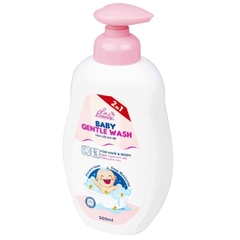 Sữa tắm gội em bé Gentle Wash 500ml La Beauty ngăn ngừa rôm sảy hăm da