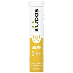 Viên sủi Kudos Vitamin C 1000mg hương chanh giúp bổ sung vitamin C cho cơ thể