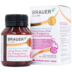 Viên uống Brauer Ultra Pure Dha hỗ trợ phụ nữ mang thai và phụ nữ cho con bú