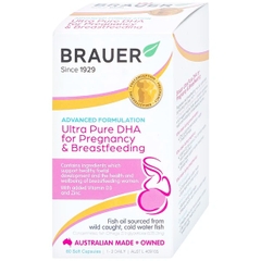 Viên uống Brauer Ultra Pure Dha hỗ trợ phụ nữ mang thai và phụ nữ cho con bú