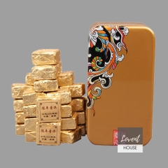 Trà Phổ Nhĩ Chín Tiểu Kim Chuyên 20 năm - Hộp Thiếc 250g - Trà lâu năm, vị dịu sâu