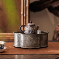 Khay Trà Thiếc Vọng Nhạc Hải Đường