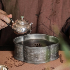 Khay Trà Thiếc Vọng Nhạc Hải Đường