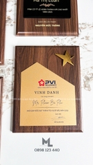 Bảng Vinh Danh Chất Liệu Gỗ, Hộp Đựng Màu Đỏ ML08