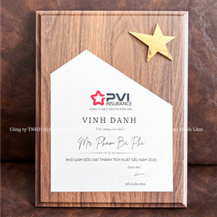 Bảng Vinh Danh Chất Liệu Gỗ, Hộp Đựng Màu Đỏ ML07