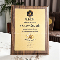 Bảng Vinh Danh Chất Liệu Gỗ, Hộp Đựng Màu Đỏ, Sang Trọng - Đẳng Cấp ML06