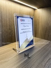 Khung ảnh bằng khen mica A5 bo góc