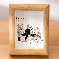 Khung ảnh gỗ mini mặt kính kích thước 5,6,7,8,10inch làm quà tặng