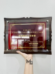 Khung gỗ cao cấp vân óc chó - khổ A4