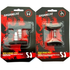Gôm bố thắng xe đạp, má phanh thể thao SHUANGJIE cao cấp