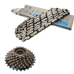 Combo Líp 7 tầng xe đạp Shimano và sên xích Toopre/YBN/Shimano 678 Speed