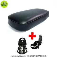 Bộ gác chân và nệm yên sau xe đạp Gắn Xe Đạp