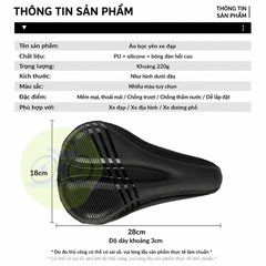 Bọc yên dán xe đạp mền SILICON RIDE BIKE dẻo dai không dính nước thoáng khí