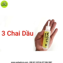 Combo 3 Chai Dầu Tra Sên Xích Xe Đạp Bôi Trơn Xe Máy Wolfs