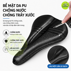 Bọc yên dán xe đạp mền SILICON RIDE BIKE dẻo dai không dính nước thoáng khí