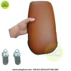 Bộ gác chân và nệm yên sau xe đạp Gắn Xe Đạp
