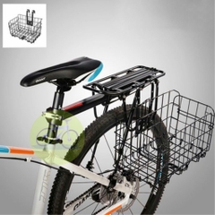 Giỏ Xe Đạp Gắn Đa Năng Có Thể Gập Gọn Chất Liệu Kim Loại Rổ Cứng Cáp Nhỏ Gọn