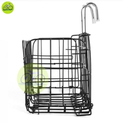 Giỏ Xe Đạp Gắn Đa Năng Có Thể Gập Gọn Chất Liệu Kim Loại Rổ Cứng Cáp Nhỏ Gọn