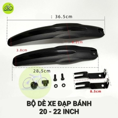 Dè chắn bùn xe đạp thể thao AAAAA, vè trước sau