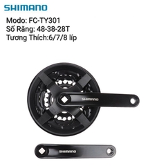 Đùi Dĩa Xe Đạp Thể Thao Nhôm Shimano FC-TY301 trước 3 tầng 42/48T