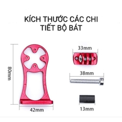 Giá nhôm bắt đồng hồ Cateye, Garmin, Bryton kèm giá đèn cho xe đạp