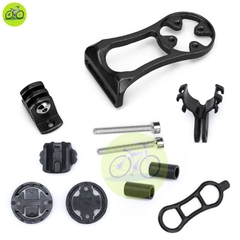 Giá nhôm bắt đồng hồ Cateye, Garmin, Bryton kèm giá đèn cho xe đạp