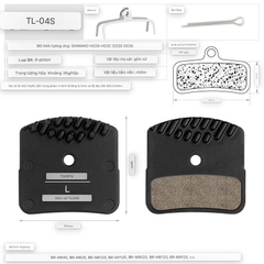 [HCM] Phanh Thắng đĩa tỏa nhiệt TOOPRE Ceramic L03A L04A L05A / Má thắng đĩa gốm xứ cho xe đạp